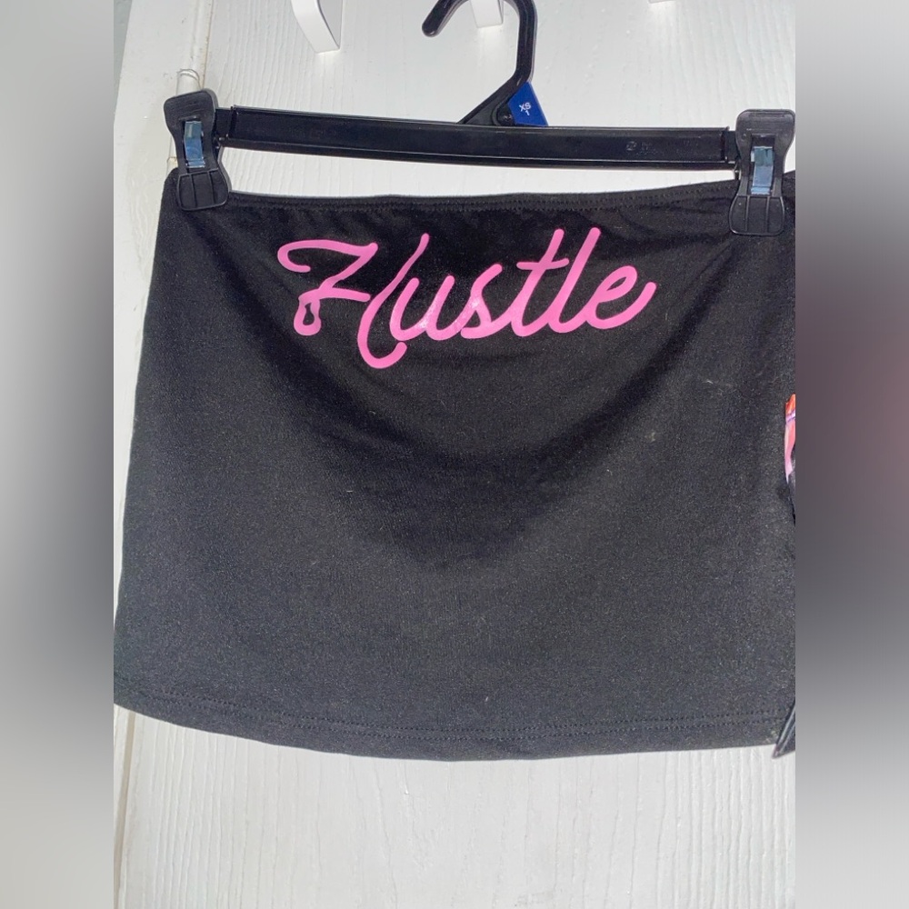 Hustle Black and Pink Tube Top